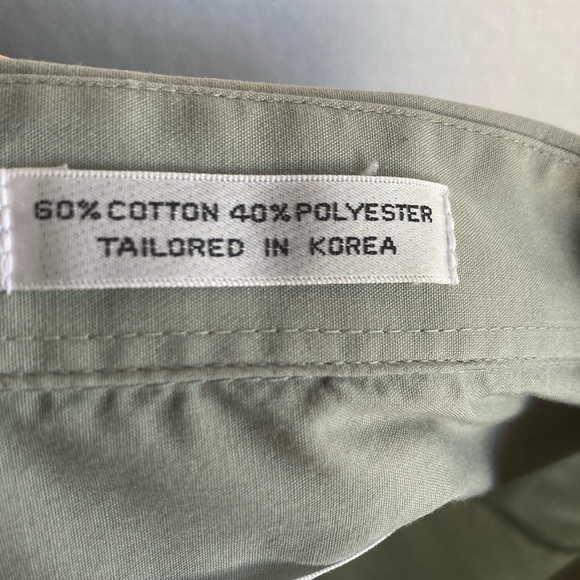 Pierre Cardin Olive Casual Button-Down Shirt - Picture 5 of 6